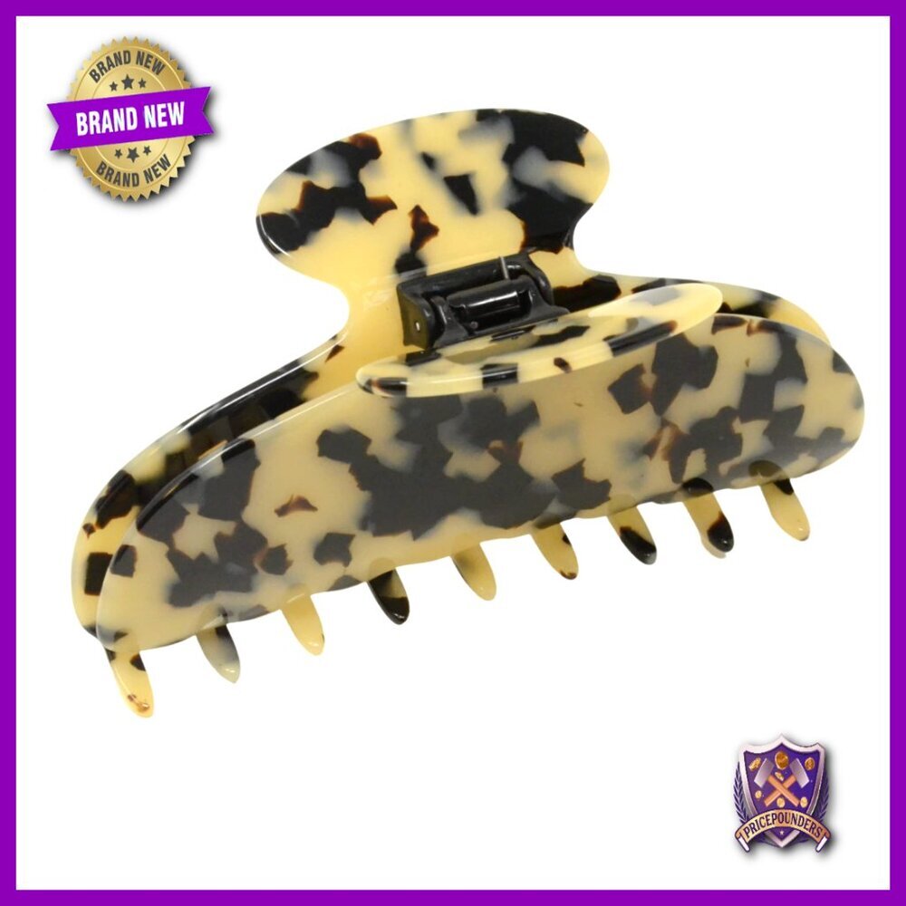 Large 4.25 Inch Handmade Celluloid Hair Claw Clip Strong Grip No Slip